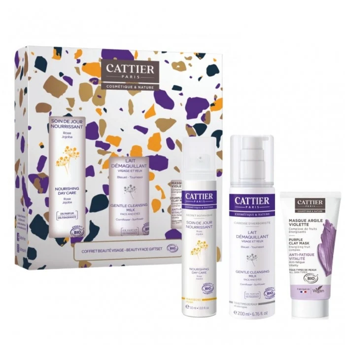 Cattier Paris Cofanetto Crema Giorno50ml + Latte struccante 50ml + Maschera 50ml