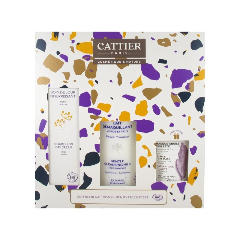Cattier Paris Cofanetto Crema Giorno50ml + Latte struccante 50ml + Maschera 50ml