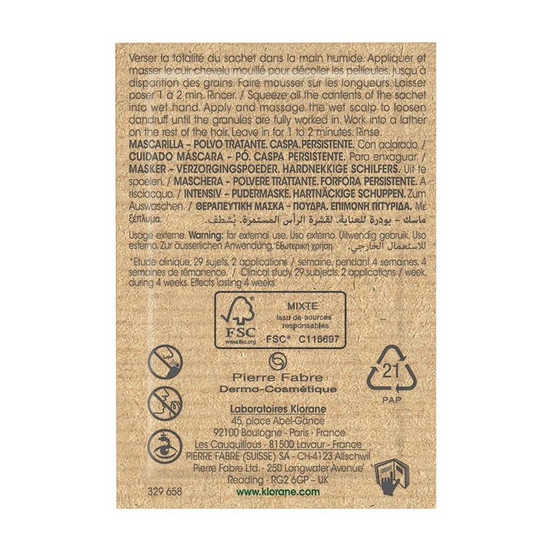 Klorane Maschera In Polvere Galanga 8x3g