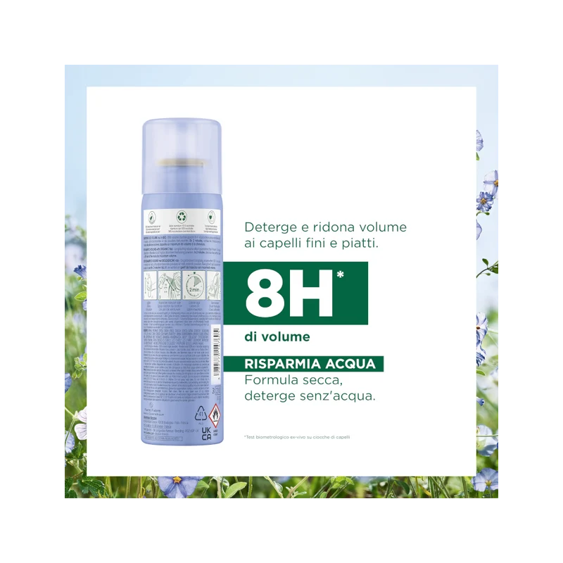 Klorane Shampoo Secco Volume Al Lino Bio 150ml