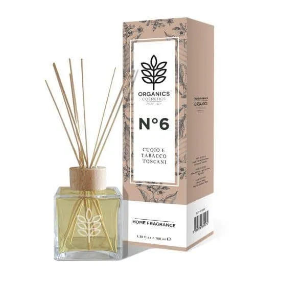 Organics Cosmetics Home Fragrance N°6 Cuoio E Tabacco Toscani 100ml