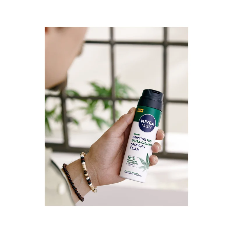 Nivea Men Sensitive Pro Ultra-calming Schiuma Da Barba Schiuma Rasatura Di Pelli Sensibili 200ml
