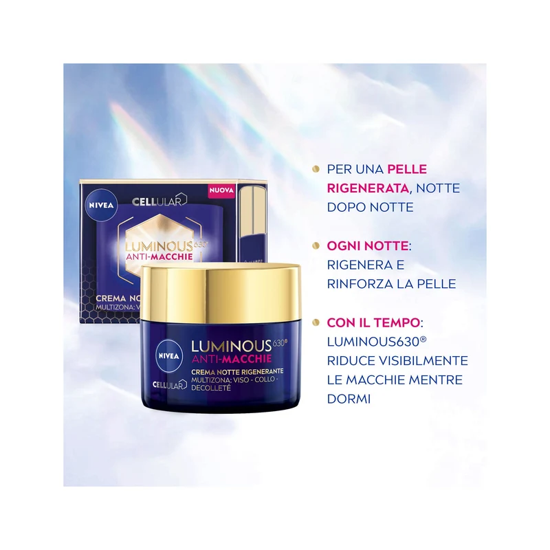 Nivea Cellular Luminous630 Anti-macchie Crema Viso Notte Rigenerante 50ml