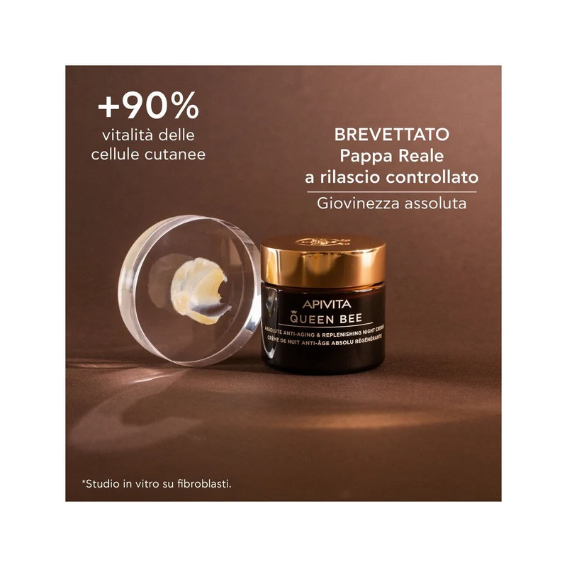 Apivita Queen Bee Night Crema Viso Notte Anti-Età Assoluta&Rimpolpante 50ml