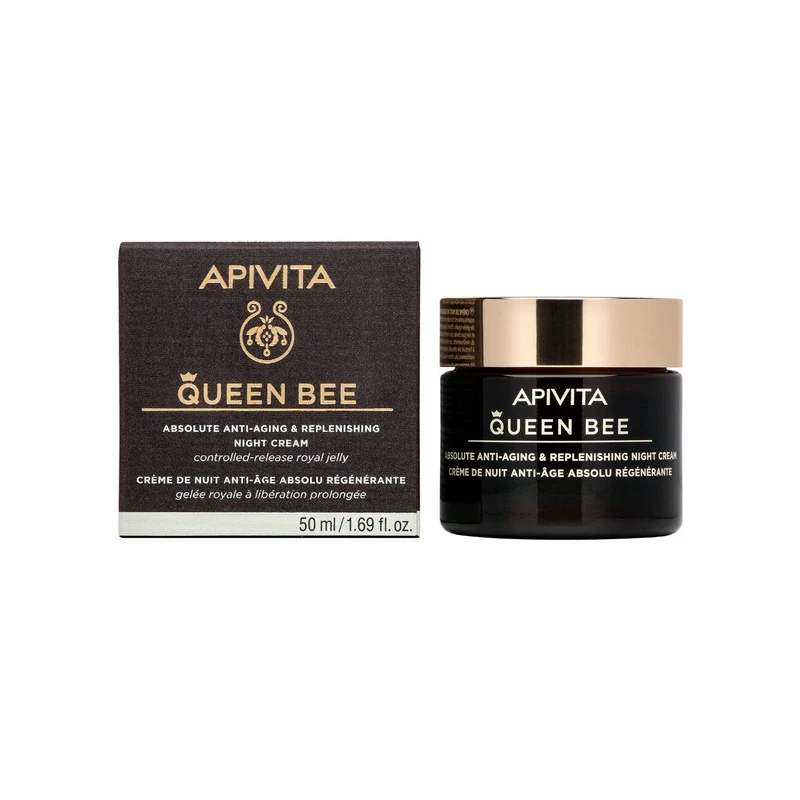 Apivita Queen Bee Night Crema Viso Notte Anti-Età Assoluta&Rimpolpante 50ml