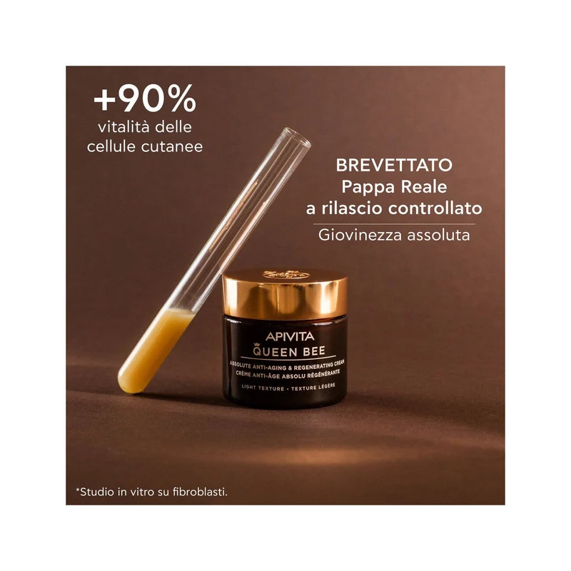 Apivita Queen Bee Light Crema Viso Anti-Età Assoluta&Rigenerante Texture Leggera 50ml