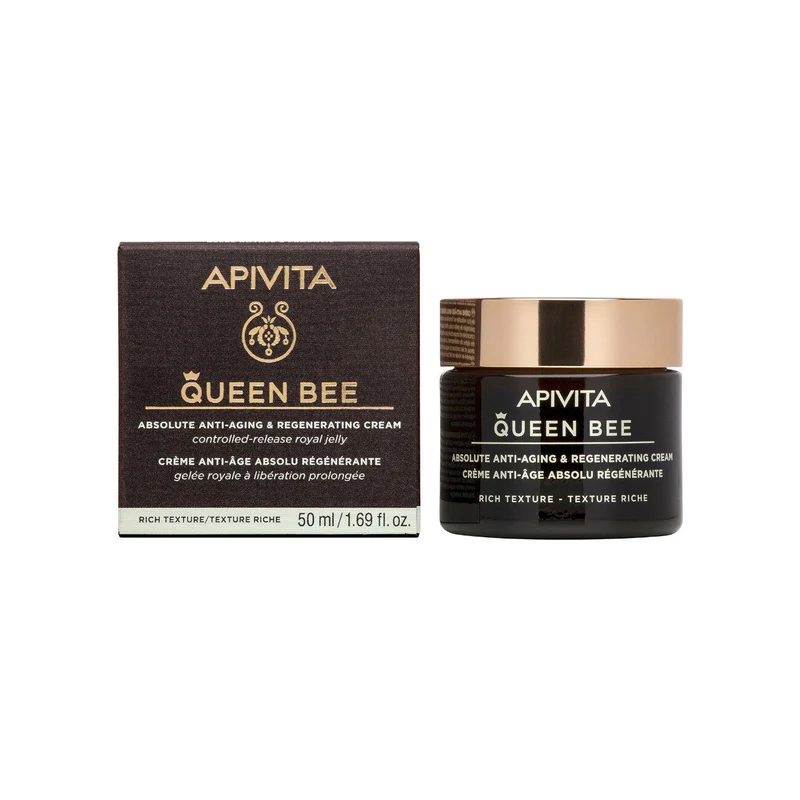 Apivita Queen Bee Rich Crema Viso Anti-Età Assoluta&Rigenerante Texture Ricca 50ml