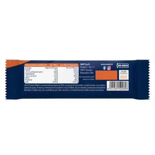 Matt Sport Ultra Protein Double Choco Barretta 50g