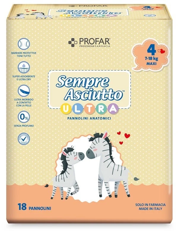 Pannolini Profar Sempre Asciutto Ultra Maxi 7/18 kg 18 Pezzi