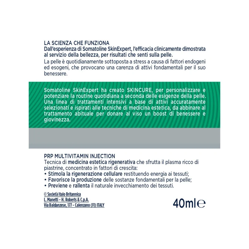 Somatoline SkinExpert Skincure Vitamin Shock SOS Crema Viso Illuminante 40ml