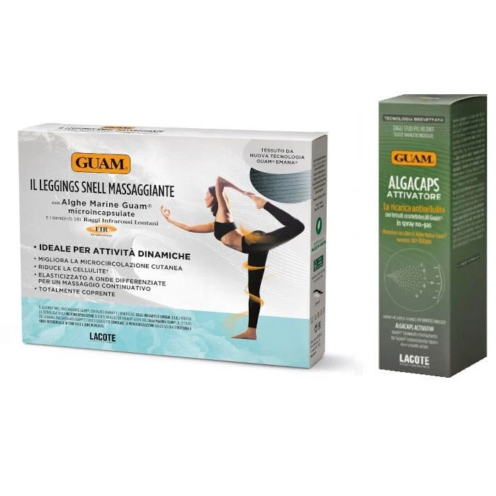 Guam Leggings Snellente Massaggiante S/M + Algacaps Attivatore Spray Alghe Marine 100ml