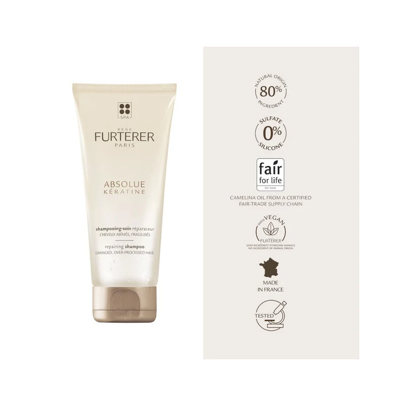René Furterer Absolue Keratine Shampoo Ristrutturante Capelli Danneggiati E Fragilizzati 200ml