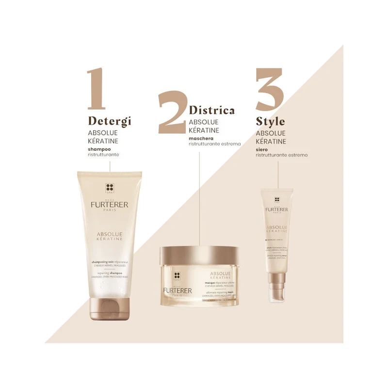 René Furterer Absolue Keratine Shampoo Ristrutturante Capelli Danneggiati E Fragilizzati 200ml