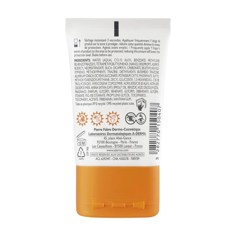 Aderma Protect Pocket Fluido Invisibile Solare Viso 30ml SPF50+