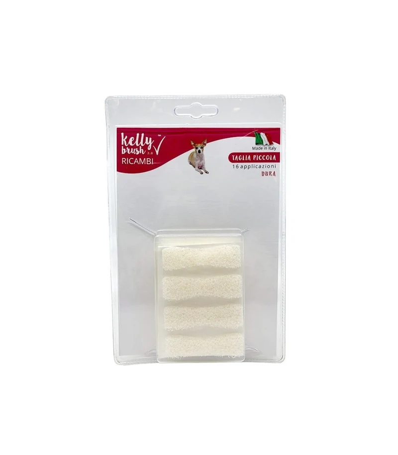 Kelly Brush Ricambi Kit Spazzolino Taglia Piccola Spugne Dure Per Cani 16 Applicazioni