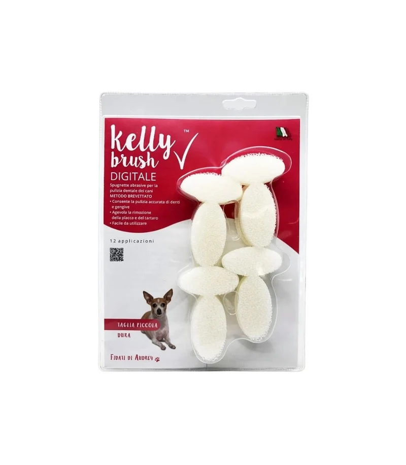 Kelly Brush Kit Digitale Spugne Dure Antitartaro Taglia Piccola Per Cani 12 Applicazioni