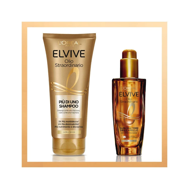 L'Oréal Paris Elvive Più Di Uno Shampoo Olio Straordinario Shampoo Nutriente Capelli Secchi 200ml