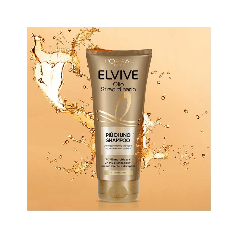 L'Oréal Paris Elvive Più Di Uno Shampoo Olio Straordinario Shampoo Nutriente Capelli Secchi 200ml