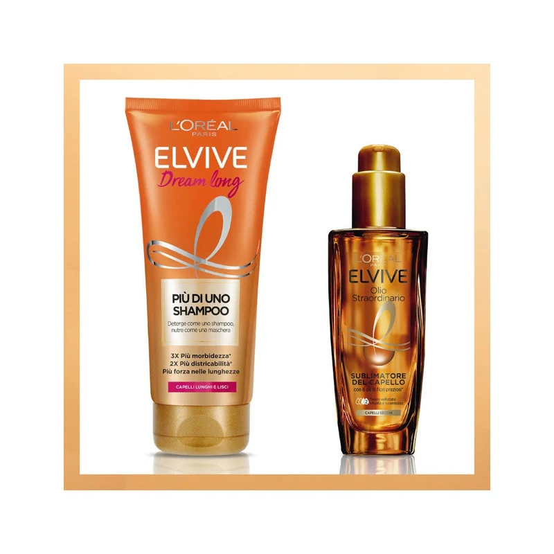 L'Oréal Paris Elvive Più Di Uno Shampoo Dream Long Shampoo Nutriente Capelli Lunghi/Lisci 200ml