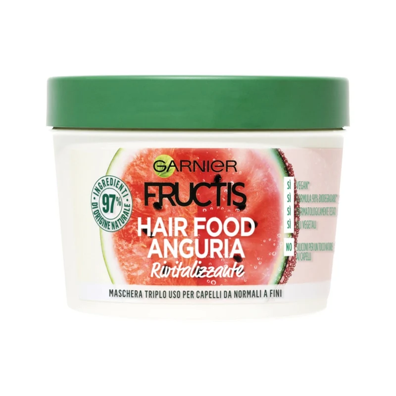 Garnier Fructis Hair Food Maschera Rivitalizzante Capelli Fini Anguria 390ml