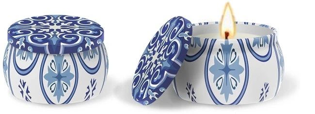 Le Maioliche Candela Blue 1 Pezzo